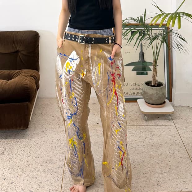 90s'커스텀 디키즈 워크팬츠 베이지