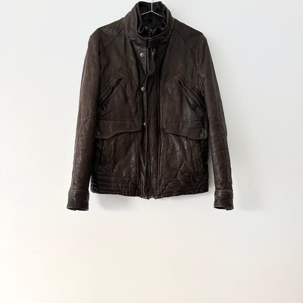 ZIOZIA bomber leather jacket 