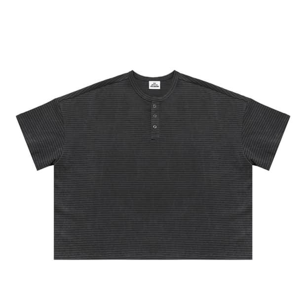 [L] MJD 스트라이프 헨리넥 티셔츠