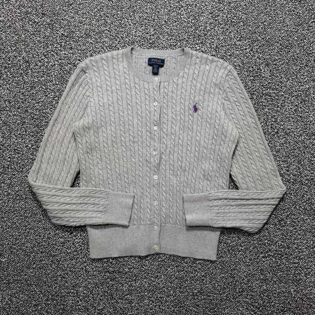 Name : 폴로 랄프로렌 시그니처로고 꽈배기 니트 가디건 :) 