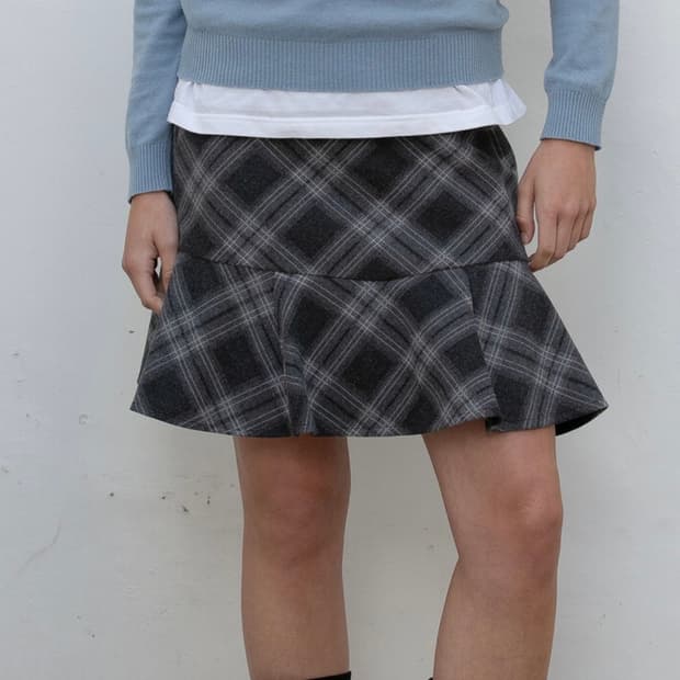 디망쉬 클래식 체크 플레어 스커트 2사이즈