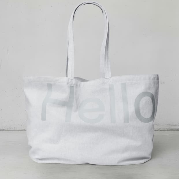 구해요)헬로듀드 Big tote bag - Washed gray