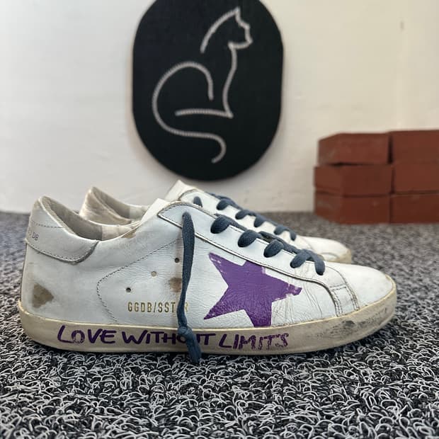 골든구스 슈퍼스타 스니커즈 화이트 퍼플 