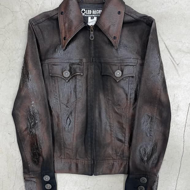 Led rechwe arizona waxed crack jacket(m)