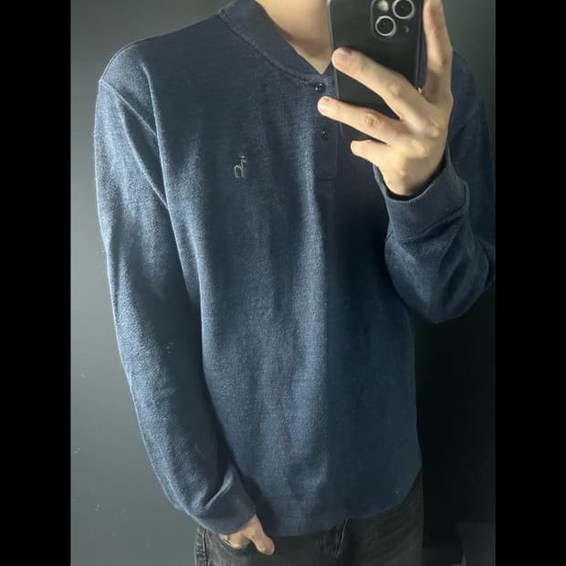 HAZZYS 해지스 헨리넥 니트 티셔츠