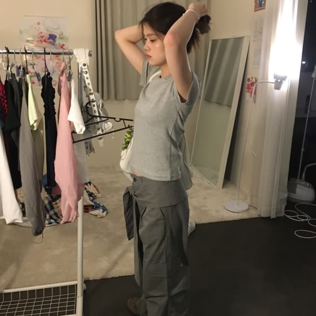 보우아카이브 스트랩 카고 팬츠_카키 M