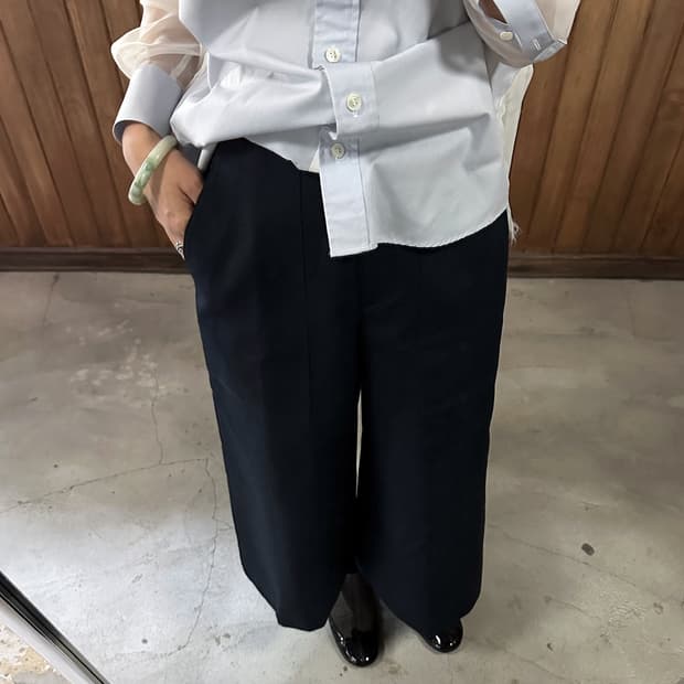 JIL SANDER minimal wide crop pants