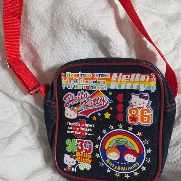 헬로키티 키치 갸루 데님 크로스백 가방