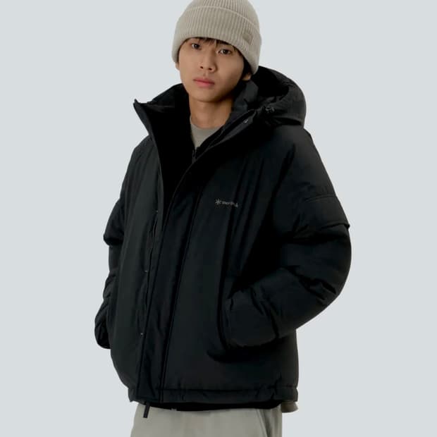 [100] 스노우피크 시티캠퍼 유틸리티 후드 다운자켓 블랙