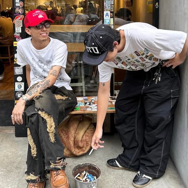 ballsy brothers 데미지 신치백 데님