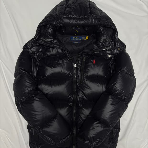 폴로 랄프로렌 유광 패딩 S (새상품급)