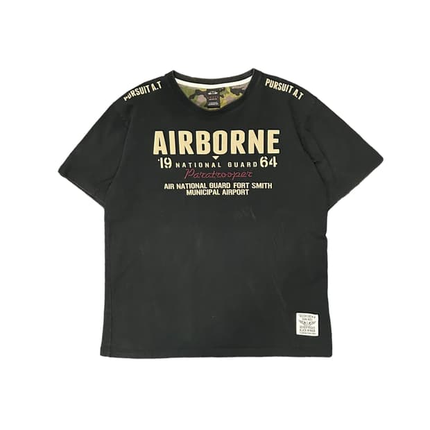 일본 빈티지 에어포스 레터링 반팔티셔츠