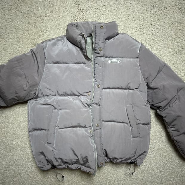 스컬프터 리버시블 숏패딩 mauve/silver size S