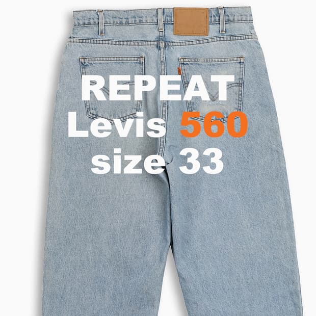 리바이스 560 오렌지탭 연청 90s 33 인치 OR5603412