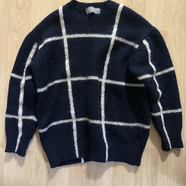 Comme des Garcons Homme 체크 니트 스웨터