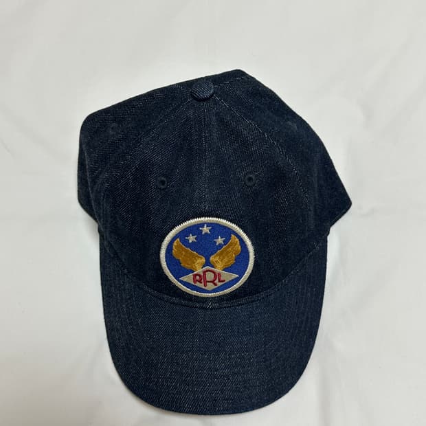 RRL 더블알엘 윙로고 인디고 데님 볼캡