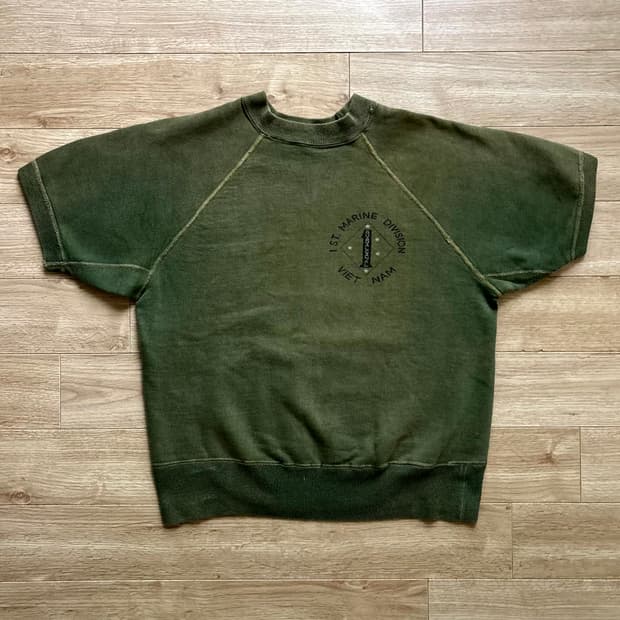 Rare 60's 베트남 전 1st Marine Div. 스웻셔츠