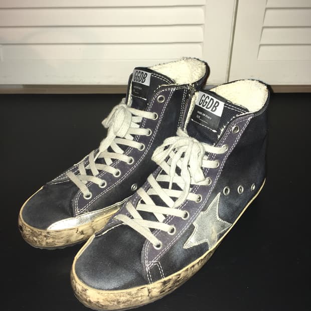 골든구스 하이탑 블랙 40