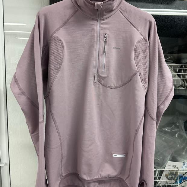 satisfy 새티스파이 퍼즈플리스 하프 집업 핑크 S