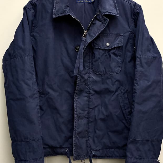 (S)폴로랄프로렌 코튼 USN A-2 밀리터리 덱자켓 네이비
