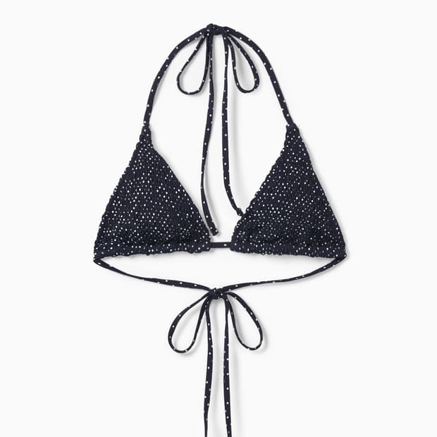에스이오 SMOCKED DOT TRIANGLE BIKINI SET