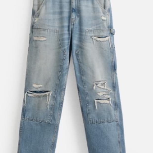 (새상품)자라 카펜터 데님 팬츠 42