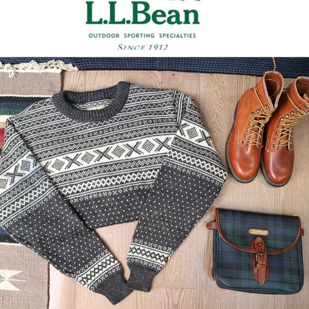 

노르웨이 메이드 L.L BEAN 엘엘빈 울100% 노르딕 스웨터

