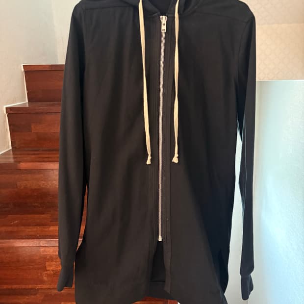 릭오웬스 롱 후디 집업