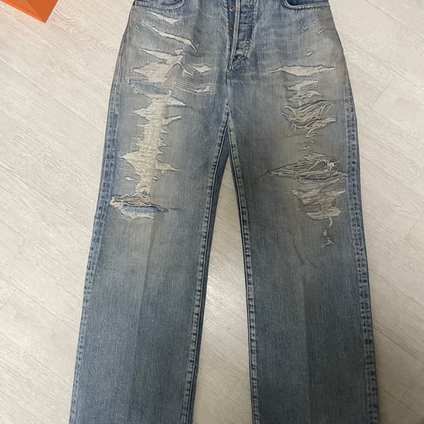 Minedenim 와이드 스트레이트 진 32