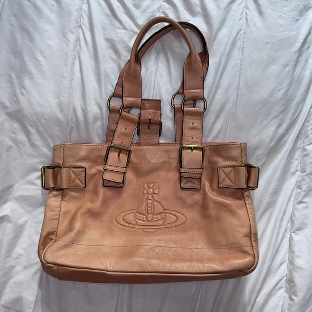 비비안웨스트우드 빈티지 살몬 토트백 숄더백