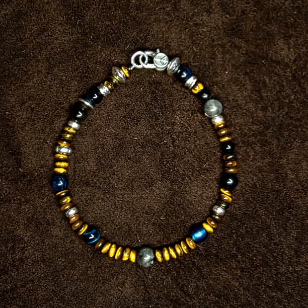 🪶 Silver 925 & Tiger Eye Stone Bracelet
