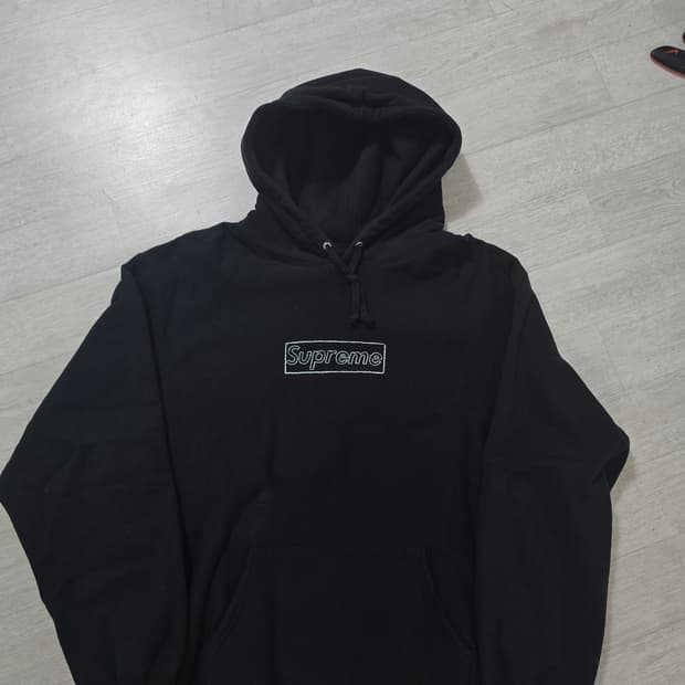 (정품) 슈프림 X 카우스 박스로고 후드 L (명품 남자 후드집업 맨투맨