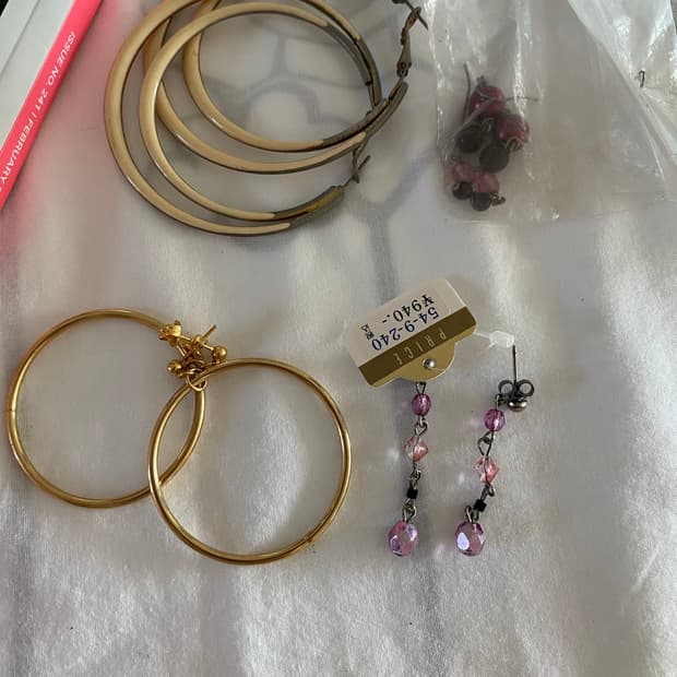 일본수입 침형 귀걸이 4종 세트