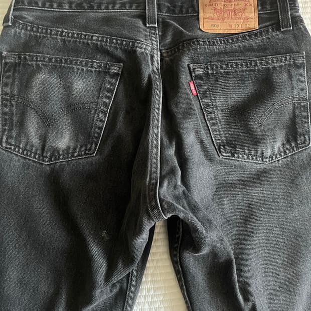 미제 90s 리바이스 501 흑청