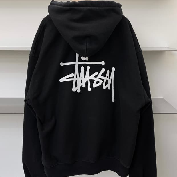 스투시 베이직 스탁 로고 후드티