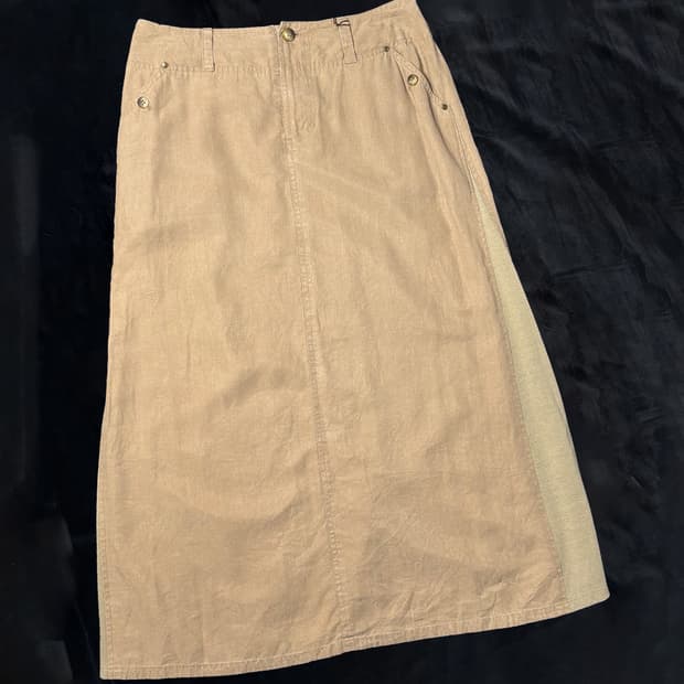 일본빈티지 베이지 롱스커트