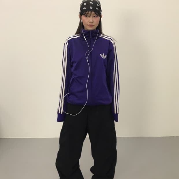  아디다스 퍼플 파이어버드 져지
