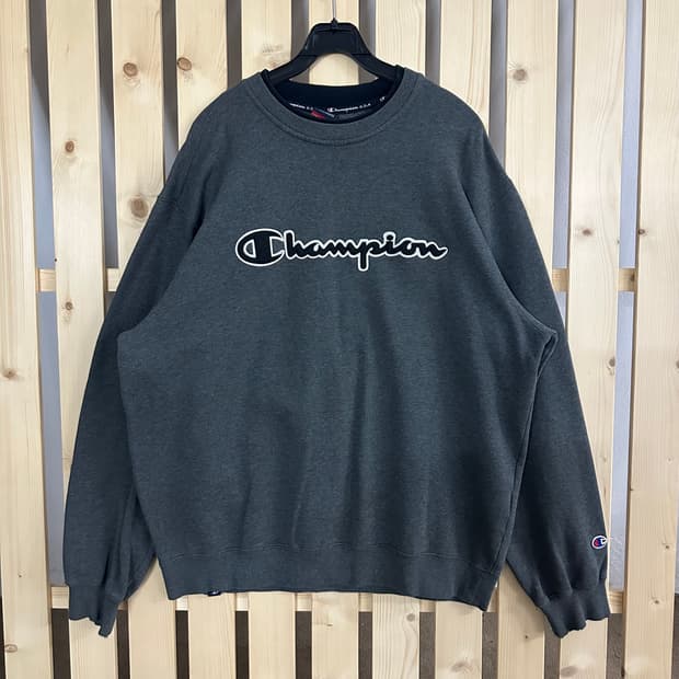 (L) 챔피온 빅로고 차콜 맨투맨