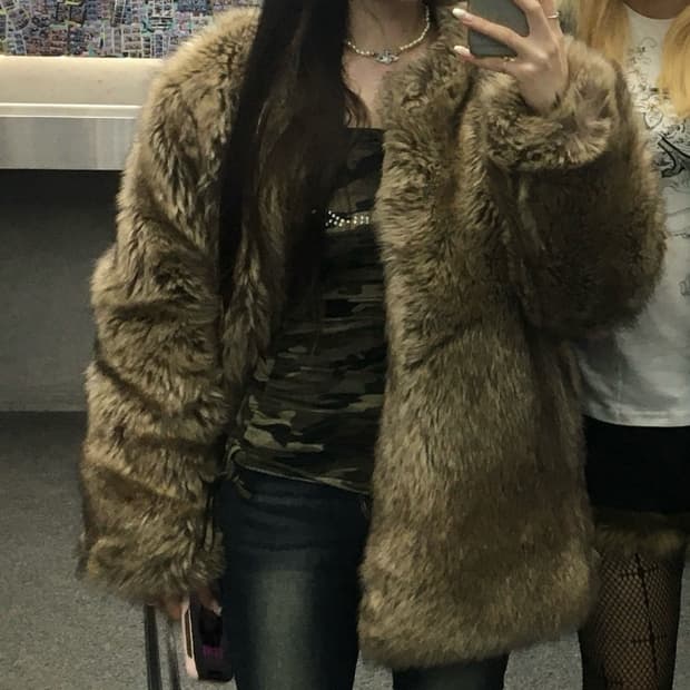 빈티지 퍼자켓 갸루