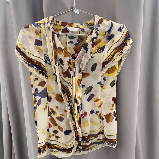 타임 실크 블라우스 