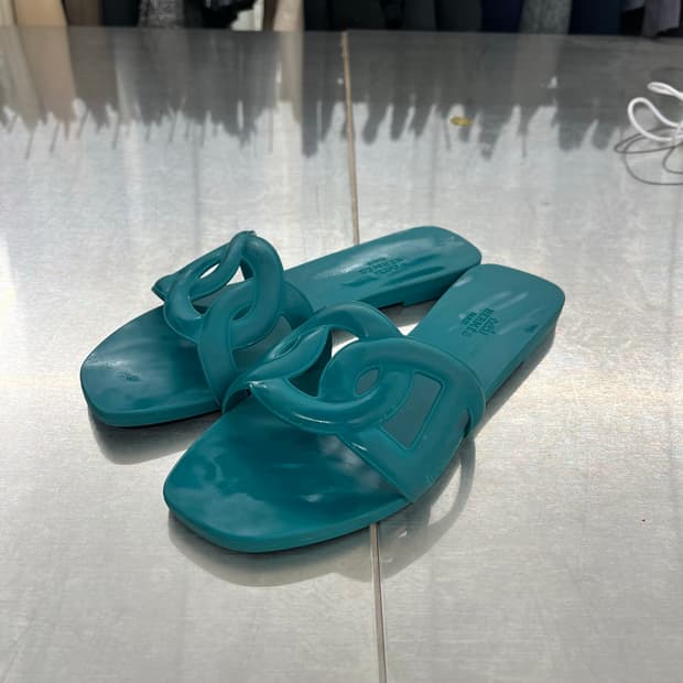 에르메스 오란 샌들 청록색 36size