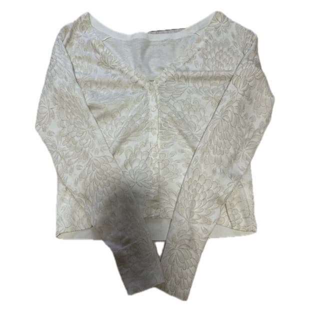 아이보리 꽃패턴 가디건