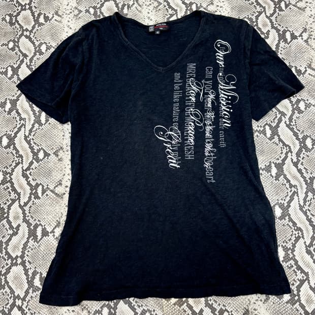 “Michel Klein” Y2K Lettering Tee
