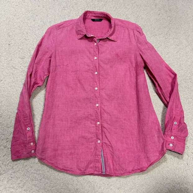 헤지스 린넨 셔츠 여성 90