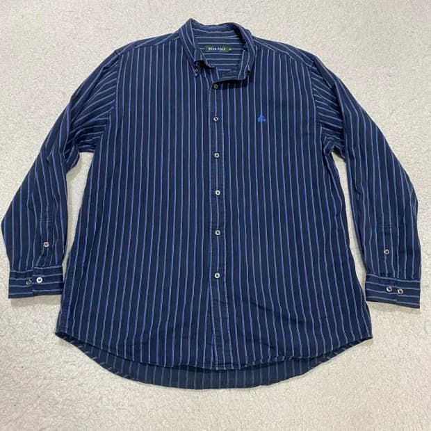 빈폴 셔츠 스트라이프 네이비 105