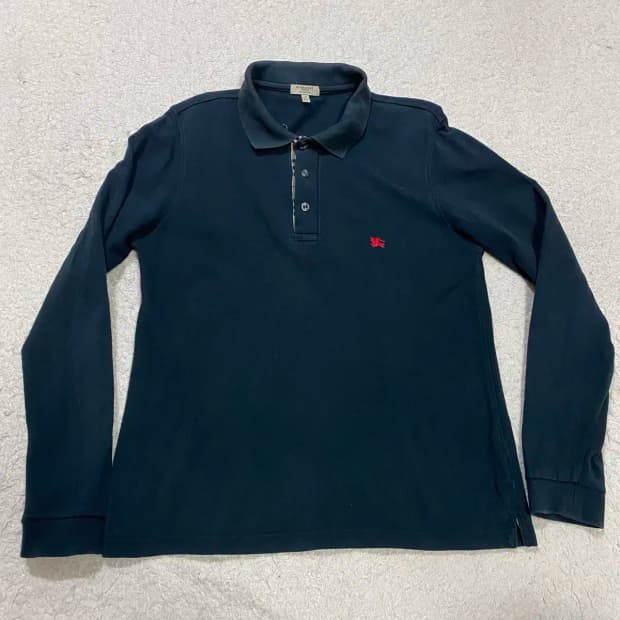 버버리 긴팔 카라티 s