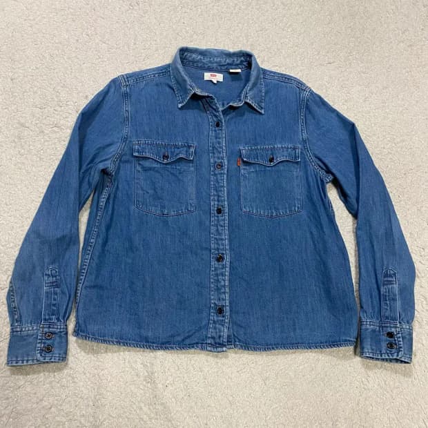 리바이스 데님 셔츠 여성 m