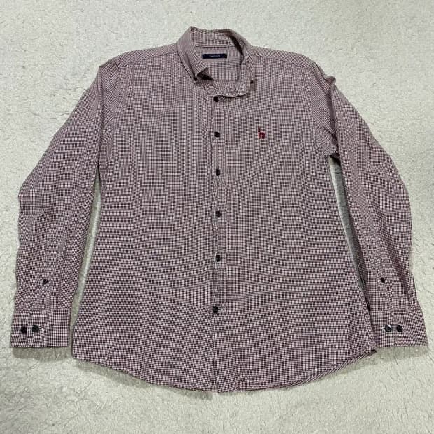 헤지스 셔츠 체크 100