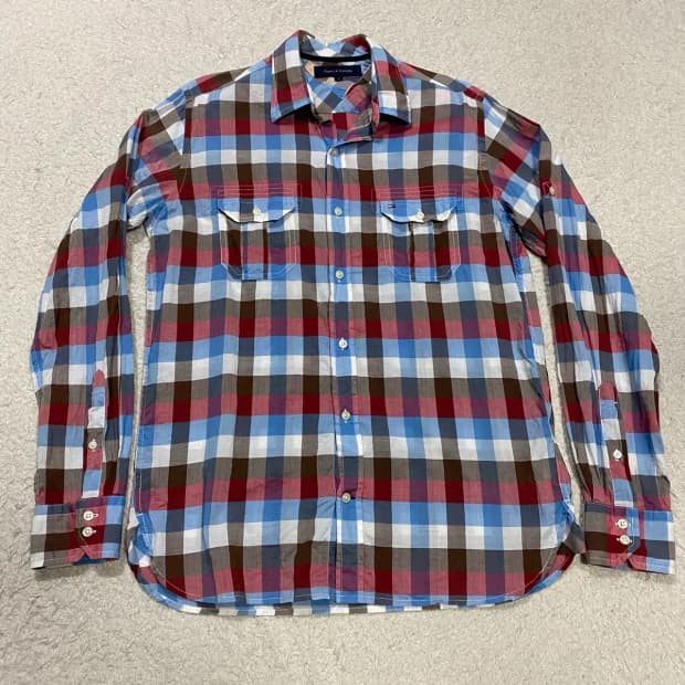 타미힐피거 셔츠 체크 s