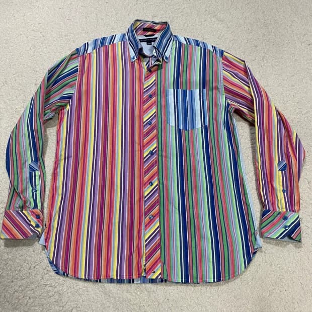 타미힐피거 셔츠 스트라이프 s